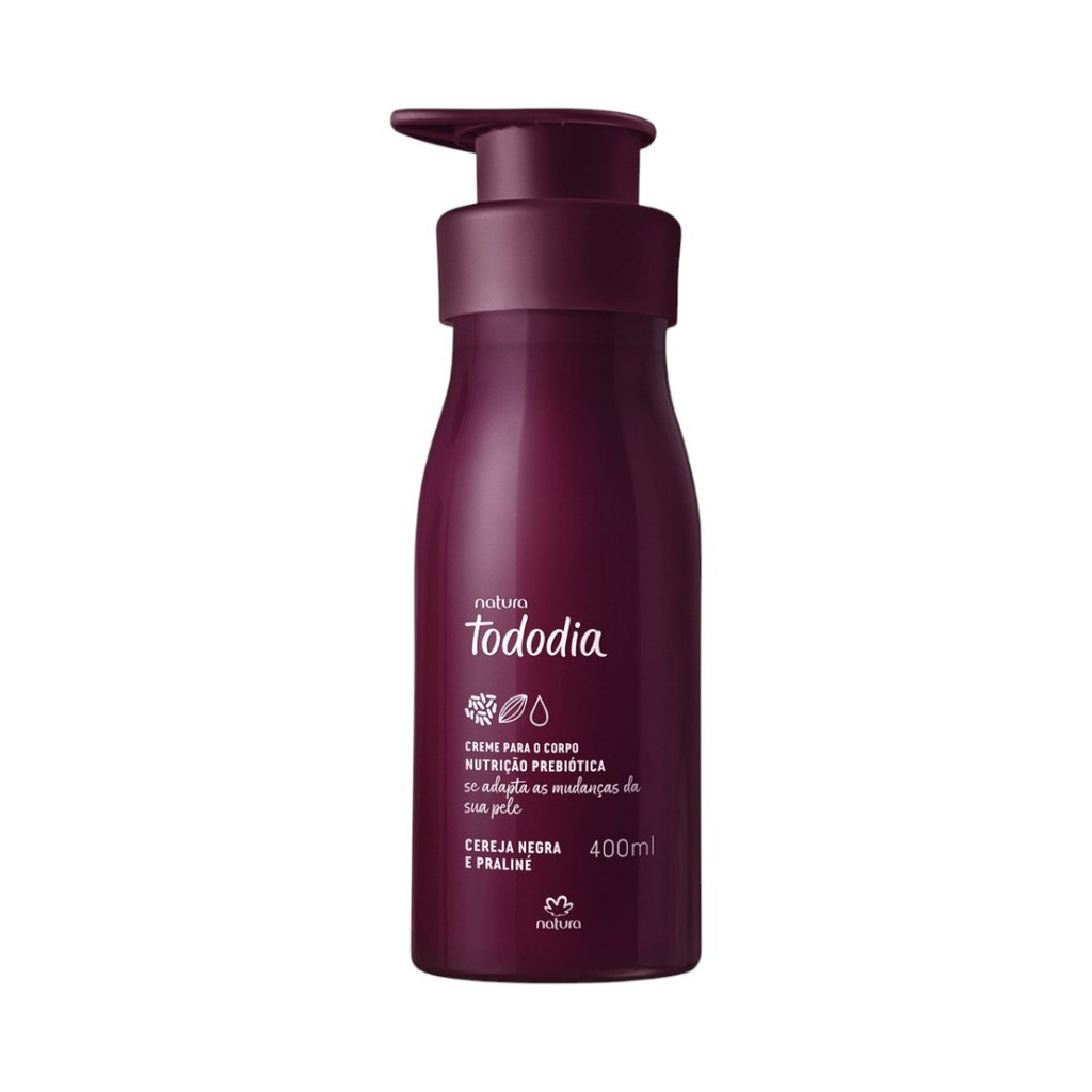 Creme Hidratante Tododia Cereja Negra e Praliné Natura 400ml em Oferta na Shopee