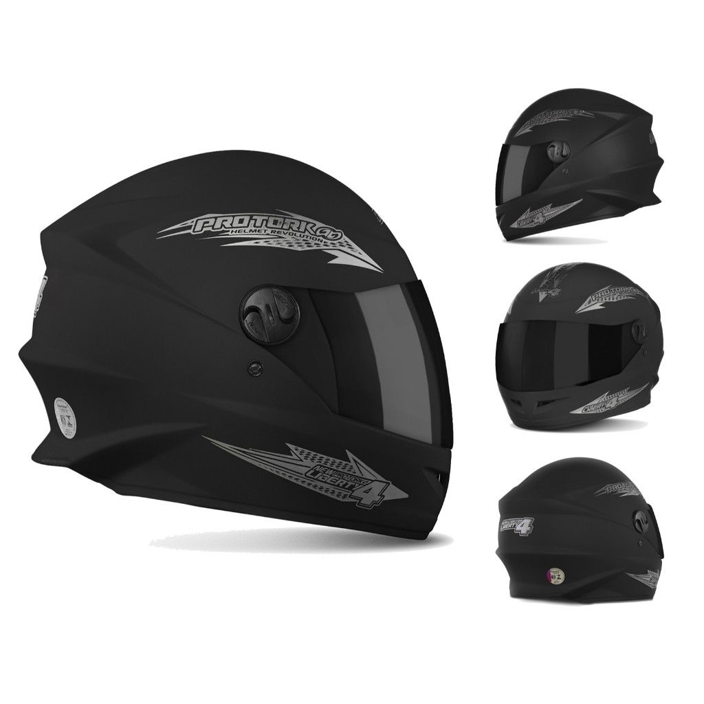 Capacete New Liberty Four Fechado Com Viseira Cristal ou Fumê Pro Tork Feminino Masculino 62