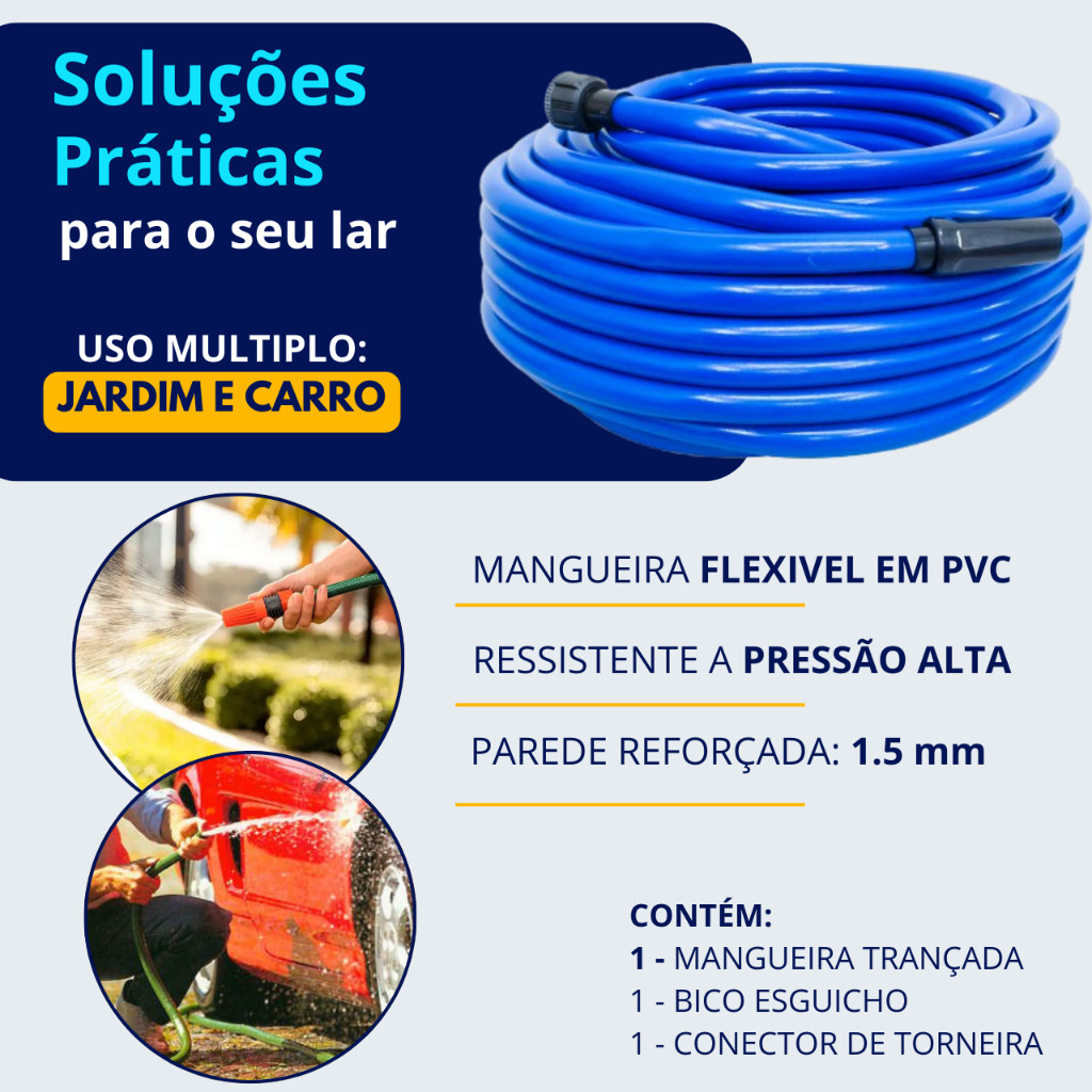 Mangueira De Jardim Reforçada De 10 e 15 metros Cores