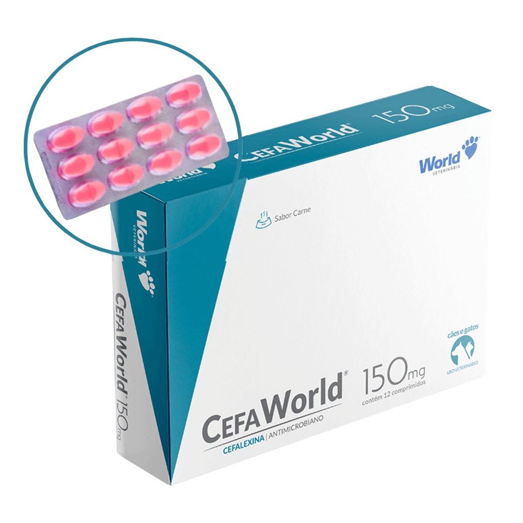 CefaWorld 150 mg Cães e Gatos Com 12 Comprimidos - World em Oferta na Shopee