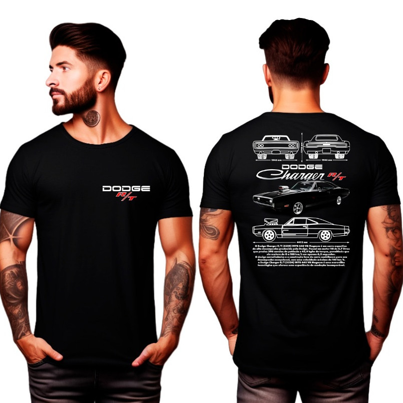 Camiseta T-shirt Camisa Carro Luxo Charger R/t 1970