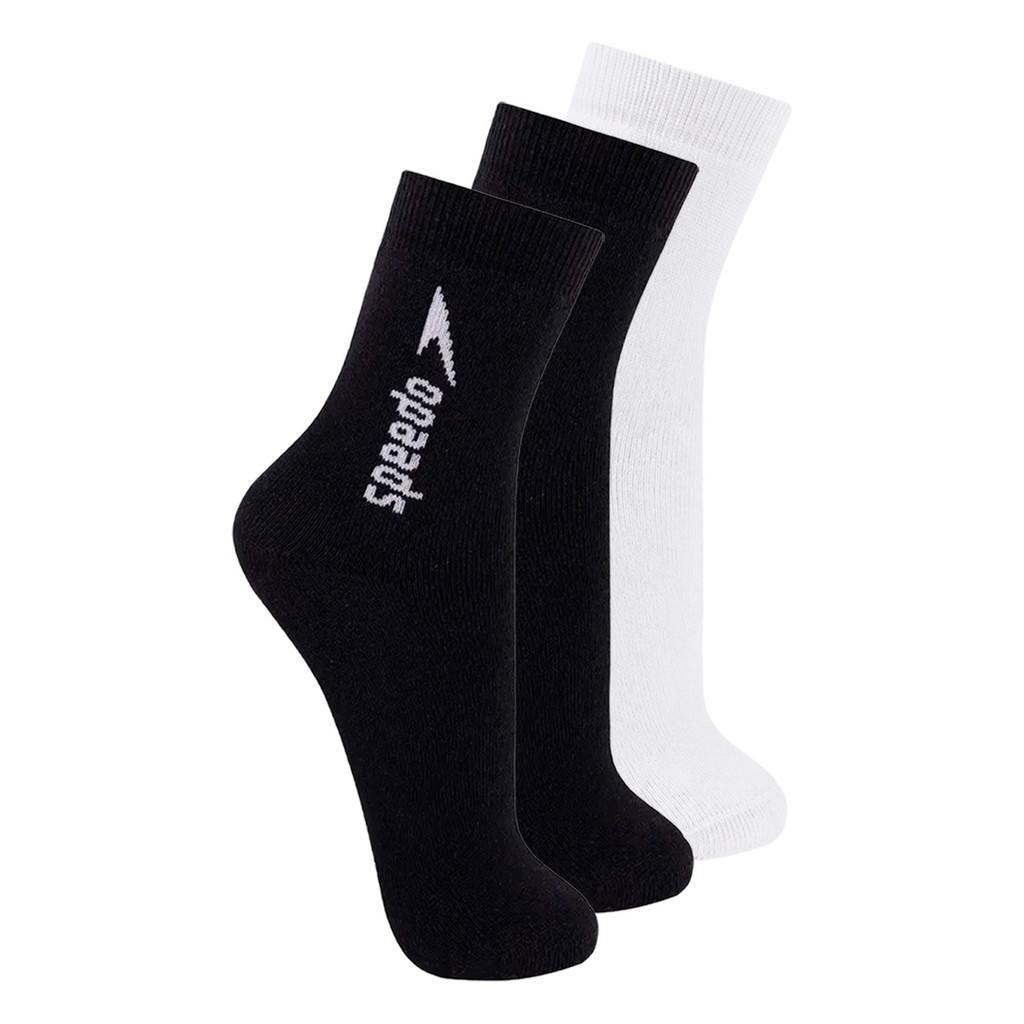 Kit com 3 Pares de Meias Esportiva Cano Médio Speedo 8032 Colorido em Oferta na Shopee