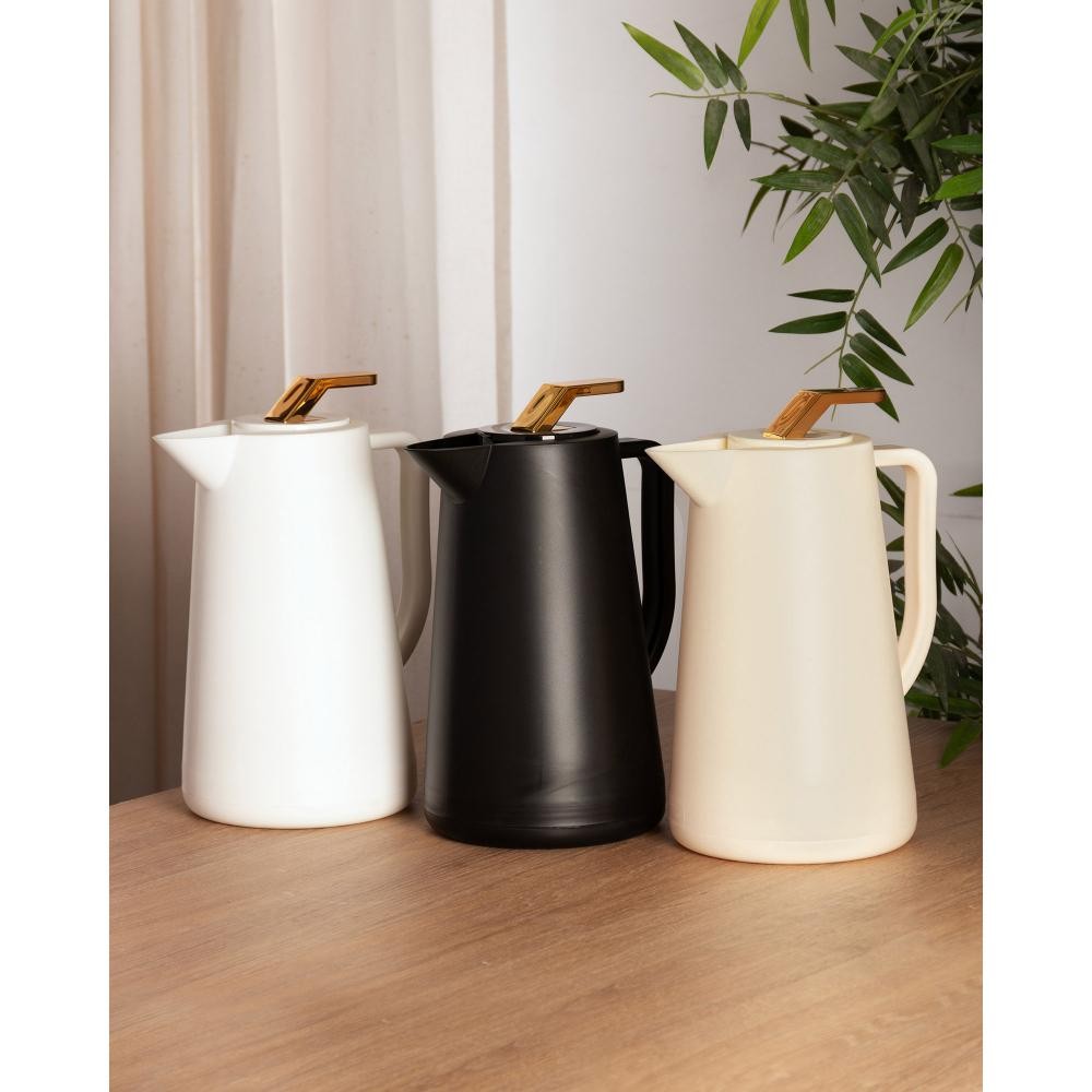 Garrafa Térmica Wolff Atenas de Plástico Branca 1L - Home & Living