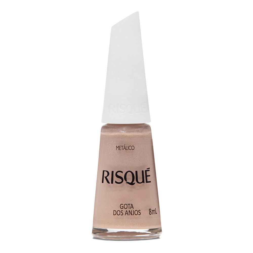 Esmalte Risqué Nude Metálico Gota dos Anjos 8ml em Oferta na Shopee