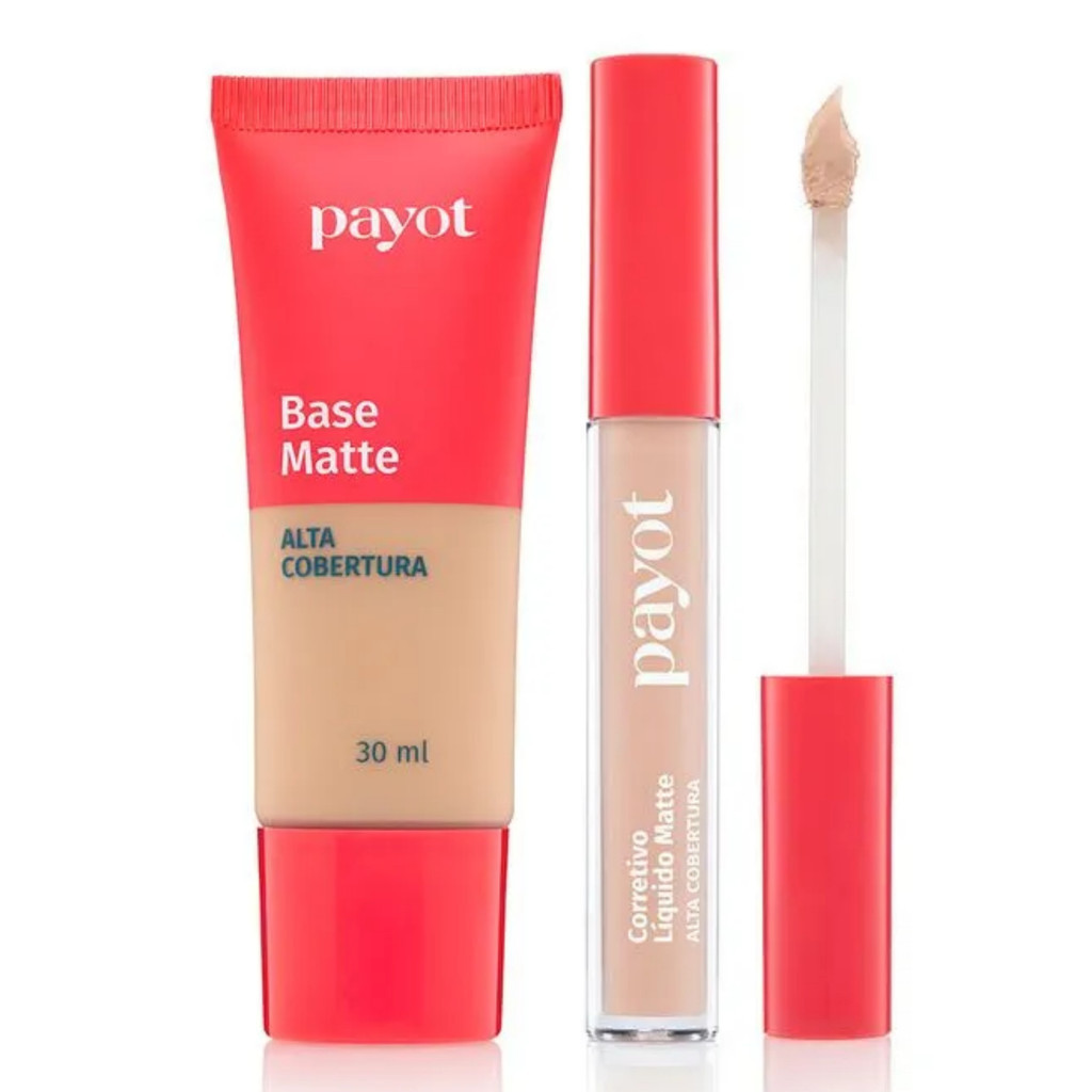 Kit Base Matte Alta Cobertura + Corretivo Matte Payot