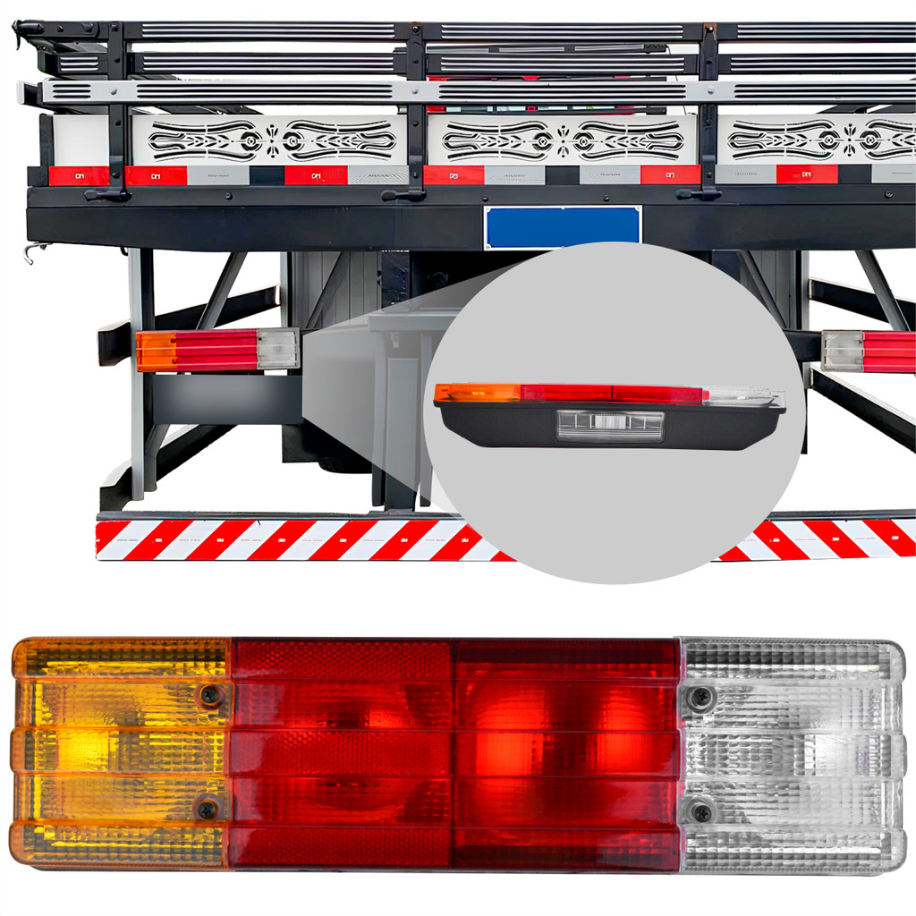 Lanterna Traseira SINALEIRA TRICOLOR  Caminhão MB 1113 1313 709 com Vigia