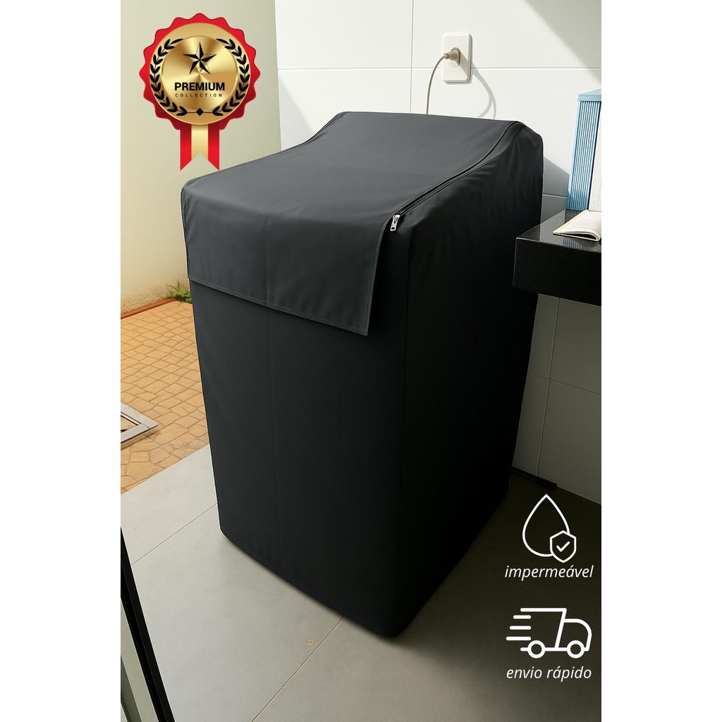 Capa de Máquina de Lavar Protetora Impermeável Todos Tamanhos Zíper P M G Electrolux Brastemp Consul em Oferta na Shopee