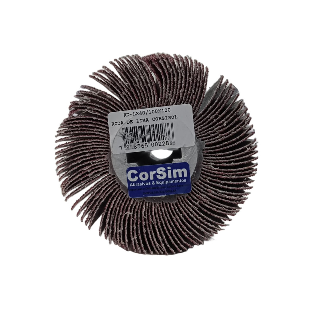 Roda Corsi-rol de Lixa d. 100x100mm G.40 Unidade