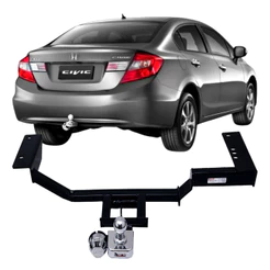 Engate Reboque Fixo New Civic 2012 A 2016 Capacida Carga 500kg Aco Resistente Certificado Inmetro Bom