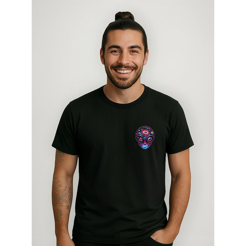 Camiseta Unissex Alien Minimalista Ayahuasca Xamanismo Et