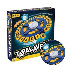 Jogo de Tabuleiro Tapalavras Multikids BR1969 Brinquedo Educativo Alfabeto Infantil Criança Palavras