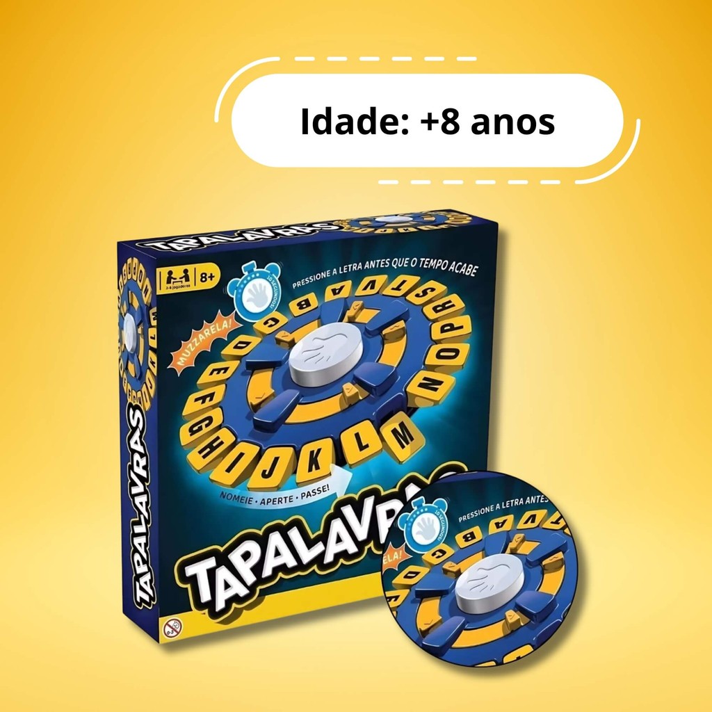Detalhes do Jogo de Tabuleiro Tapalavras Multikids BR1969 Brinquedo Educativo Alfabeto Infantil Criança Escola