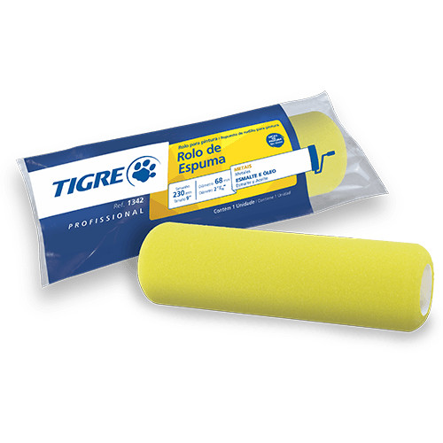 Rolo De Espuma Para Pintura 23cm 1342 Tigre - Home & Living