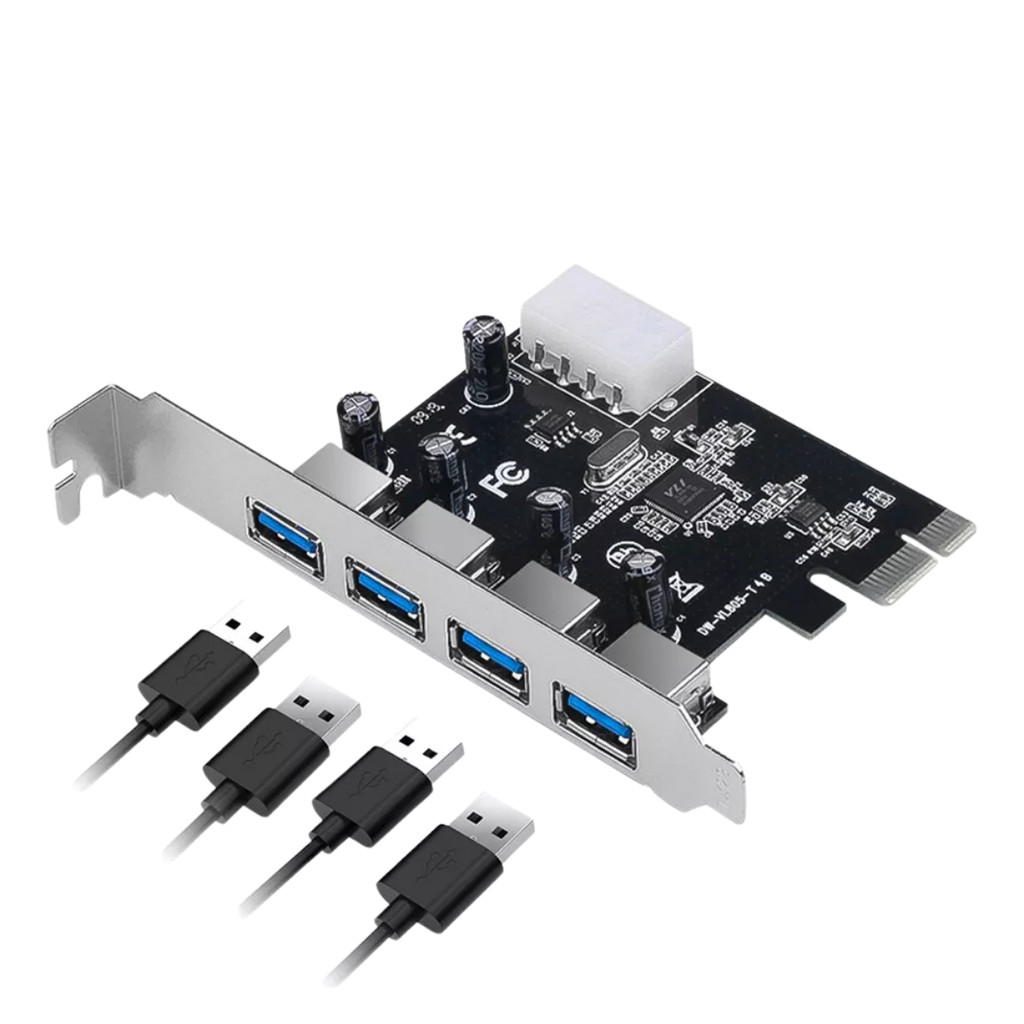 Placa USB 4 Portas Pci-e 3.0 Externas Computador Notebook PC