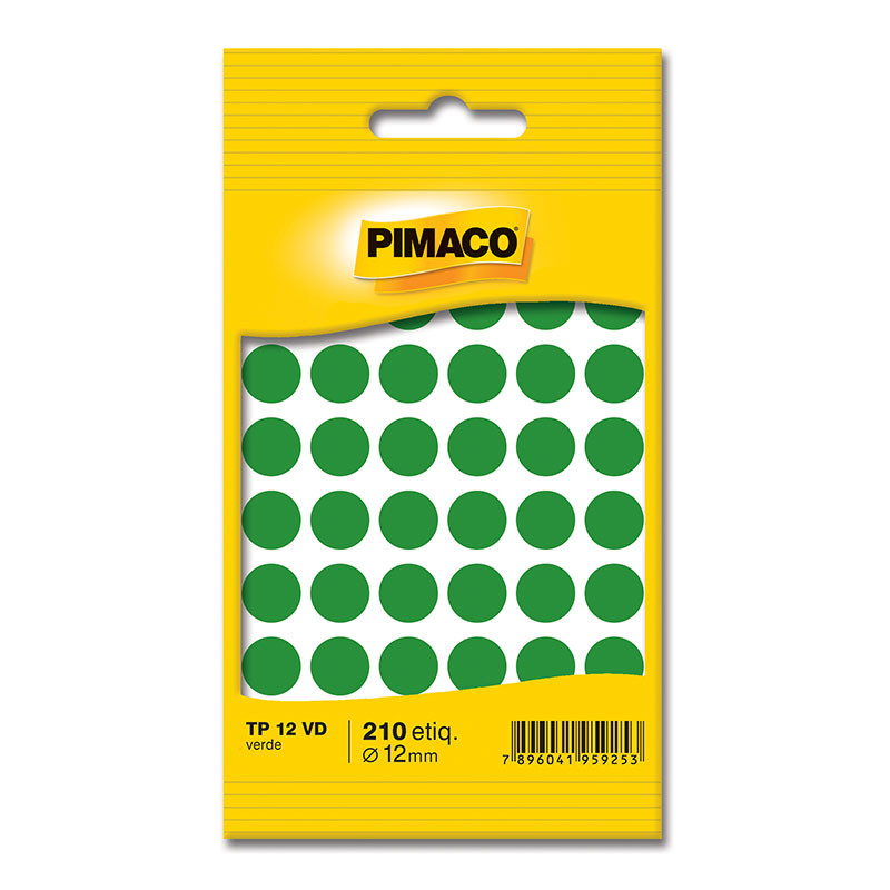 Etiqueta adesiva TP12 verde Pimaco em Oferta na Shopee