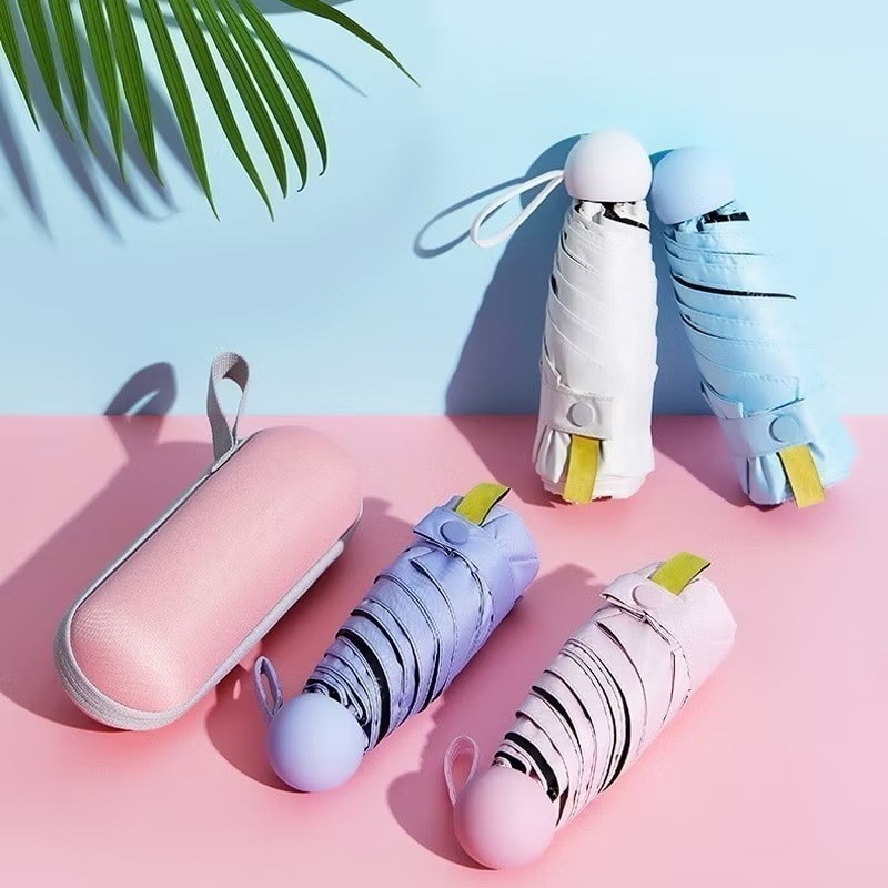 Kit Caixa portátil de armazenamento de mini cápsulas de guarda-chuva  anjgg