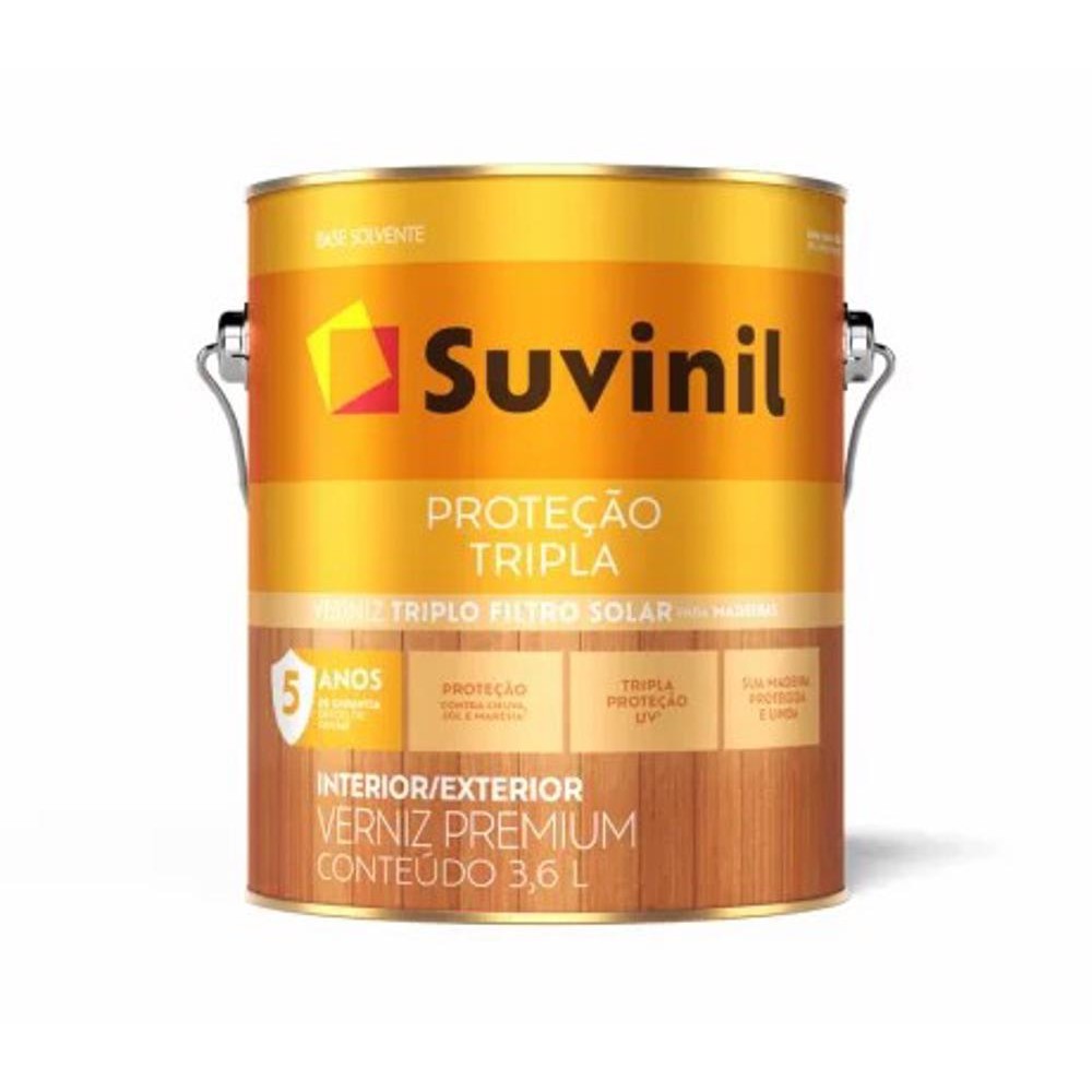 Verniz Proteção Tripla Brilhante à base de solvente 3,6L Suvinil em Oferta na Shopee