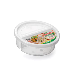 Pote Organizador Redondo com 2 Divisórias 720 ml para Mantimentos e Alimentos Cozinha Organizada
