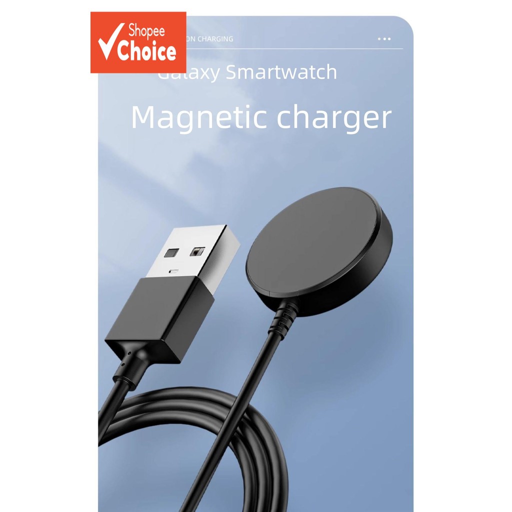 Carregador USB Tipo C PD para Relógio Samsung Galaxy 6/5/Pro/4/3 41mm-47mm Ativo 2