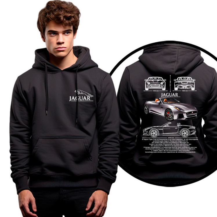Moletom Casaco De Frio Carro Corrida Luxo Type F V6 3.0 Conversivel