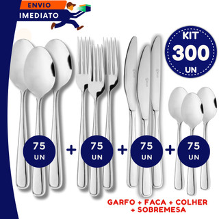 Talheres Inox Premium Design Moderno Alta Durabilidade 72 144 300 Unidades