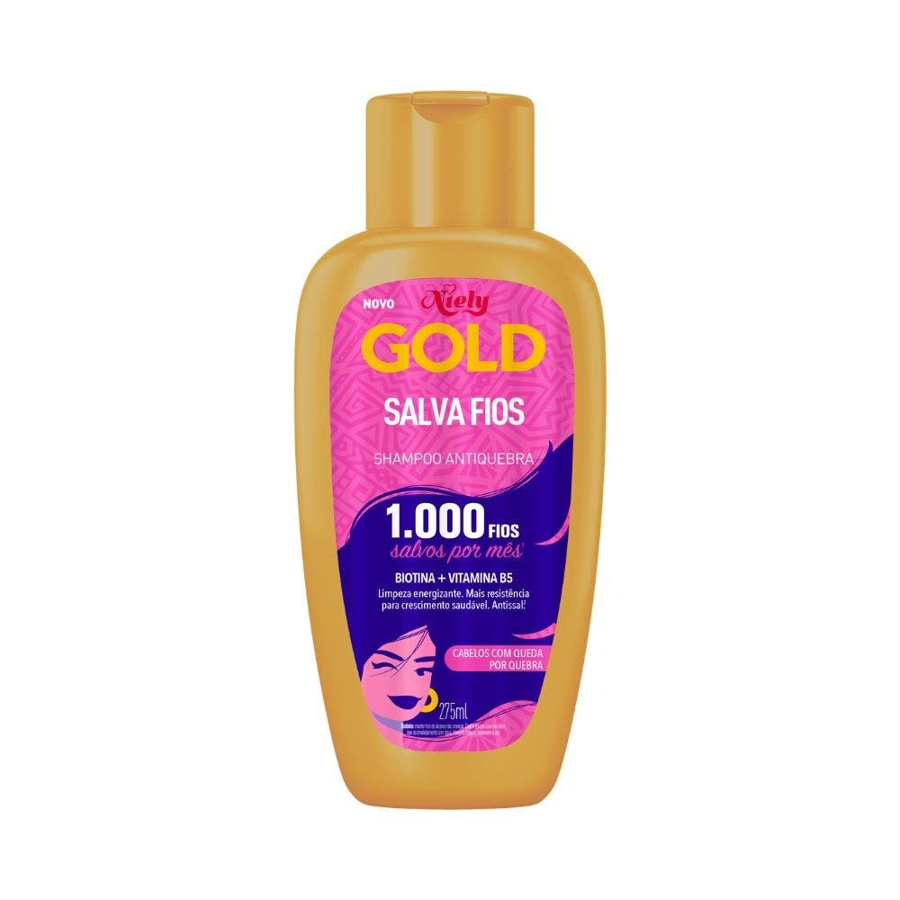 Shampoo Niely Gold Salva Fios 275ml em Oferta na Shopee