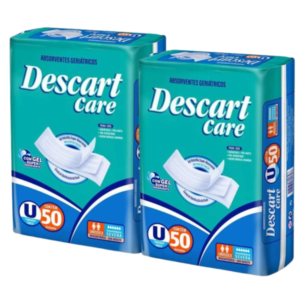 Absorvente Pós Parto/Geriátrico Incontinência Severa Descart Care -Até  2 Pacotes