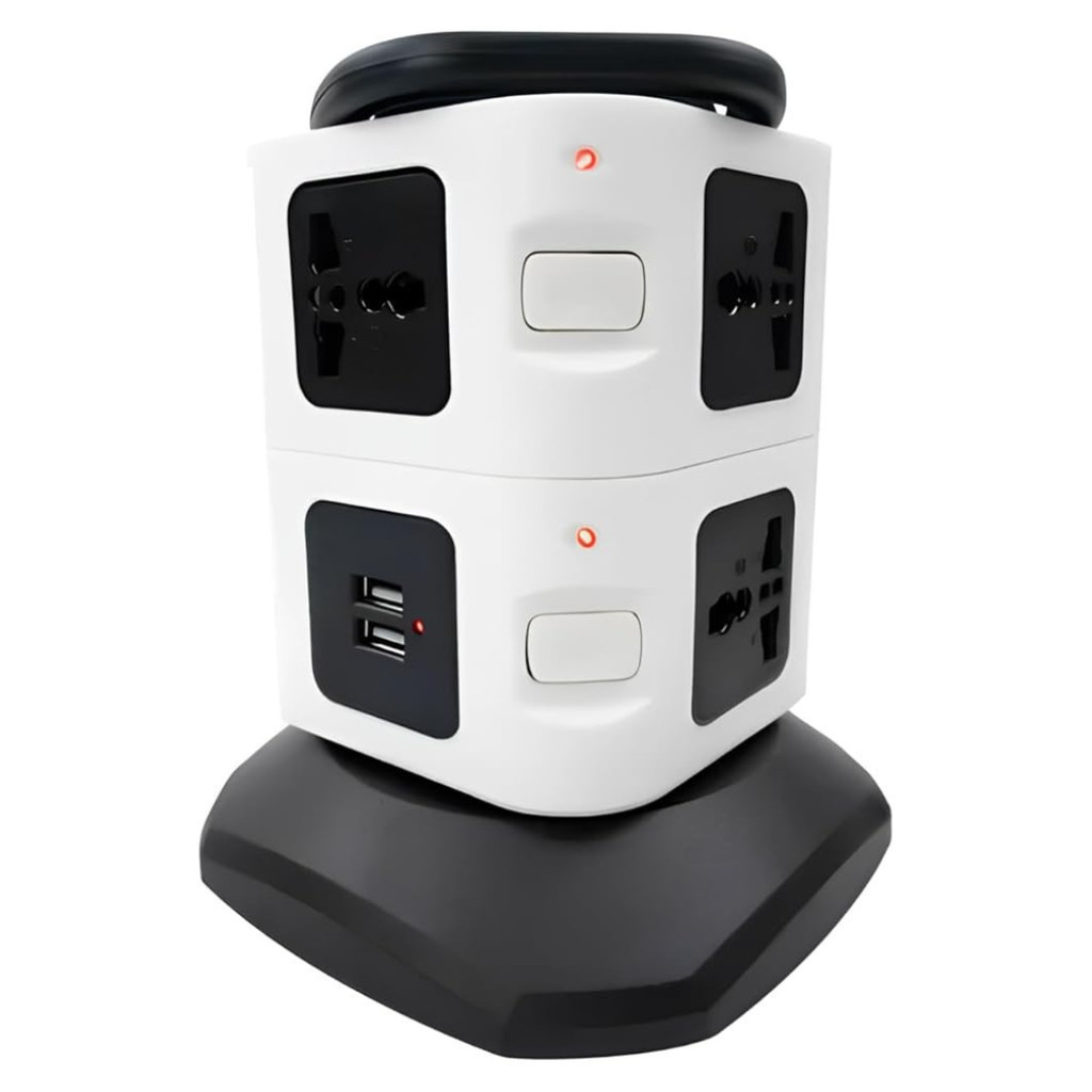 Torre de Tomada Elétrica com 7 Entradas Universais e 2 Portas USB - OI-TO 128