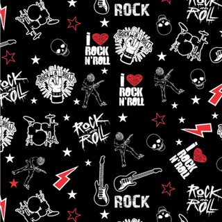 Tecido TRICOLINE MISTA Estampa Digital - Rock em Oferta na Shopee