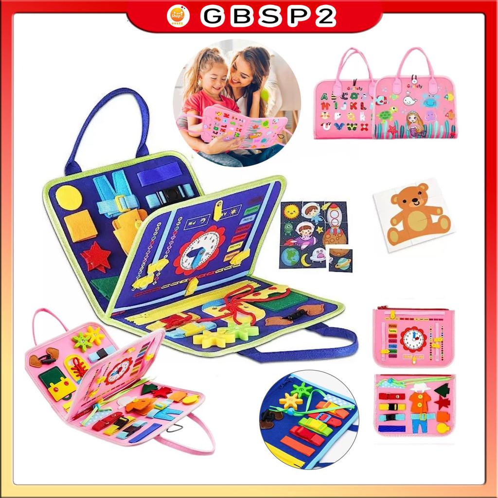 Brinquedos Maleta Sensoriais Básicos De Habilidades De Vida Para Toddlers Montessori Busy Board
