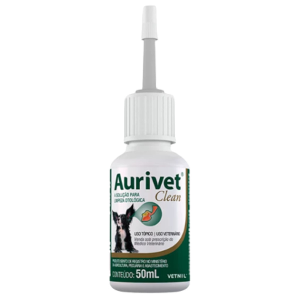 Solução Otológica para Limpeza Vetnil Aurivet Clean para Cachorros e Gatos 50ml em Oferta na Shopee
