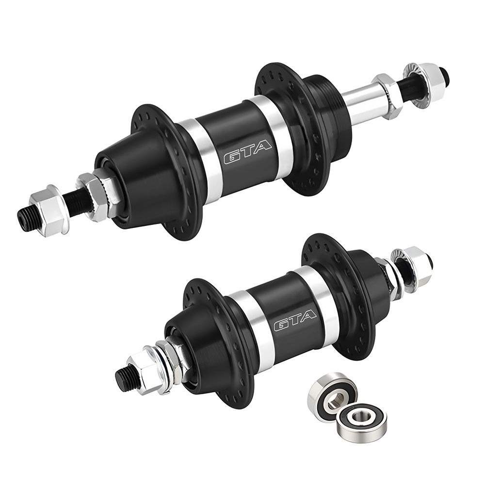 Par De Cubos Rolamentado Dianteiro Traseiro 36 Furos Em Alumínio Preto Bicicleta Bike GTA em Oferta na Shopee