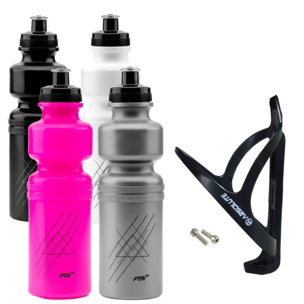 Garrafa de agua Squeeze Caramanhola 750ml  + Suporte absolute com parafusos - Sports & Outdoors