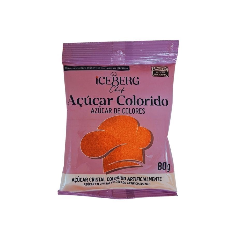 Açúcar Cristal Laranja - 80g - 1 unidade - Iceberg - Rizzo