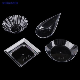 [WillbehotB] 10 Unidades De Pratos Transparentes Para Aperitivos , Copo De Sorvete , Plástico , Frutas , Doces , Bolo , 