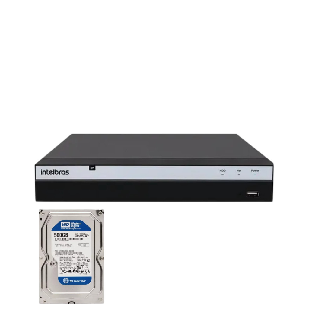 Nvd 16 Canais 3316 Intelbras Full Hd Ip 4k Nvd 3316 C/Hd 500gb Instalado No Nvd