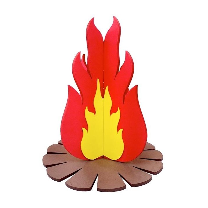 Fogueira de Festa Junina 3D em EVA pra Decoração de Mesa Caipira São João em Oferta na Shopee