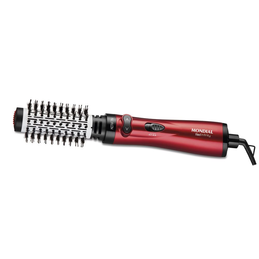 Escova Rotativa Infinity Keratin Mondial Vermelho 1000W ER-11-KR - Beauty