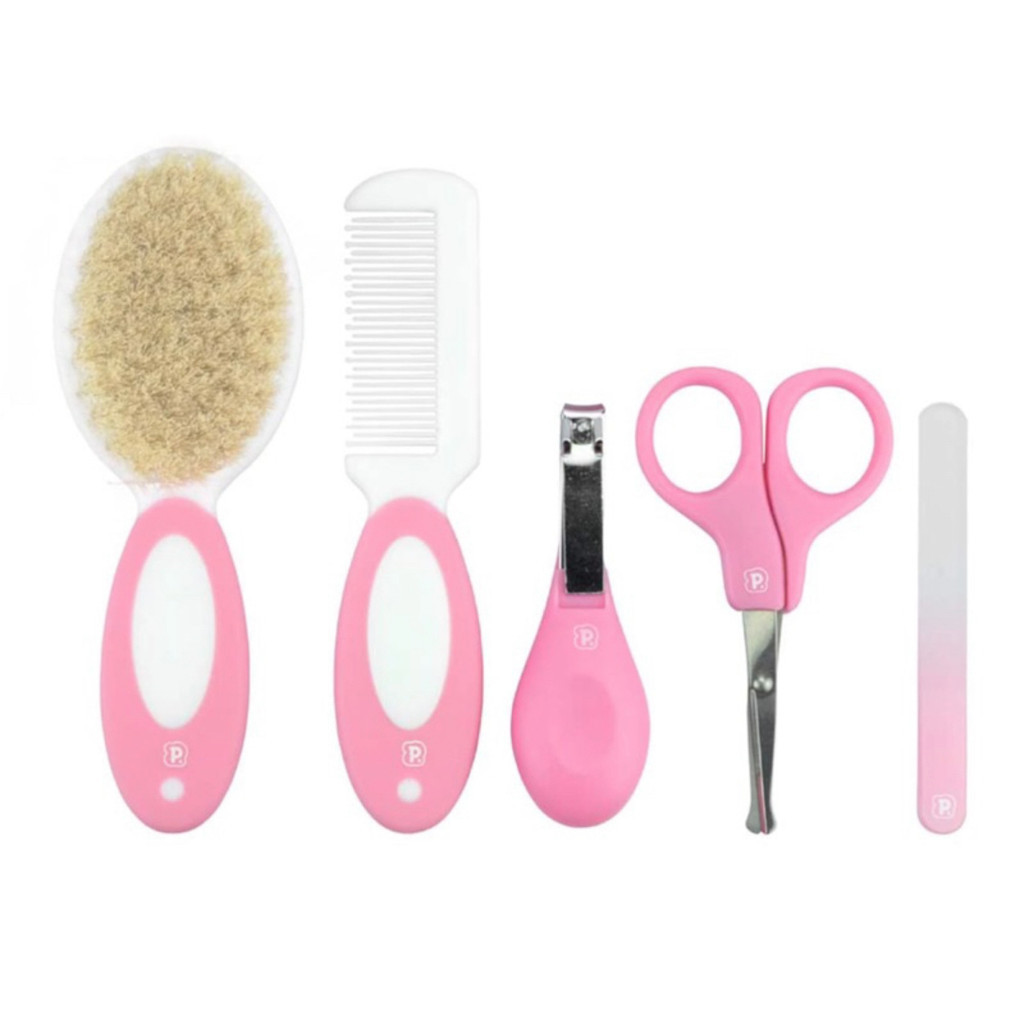 Kit 5 Peças Higiene Cuidados Bebê Escova Cerdas Naturais em Oferta na Shopee