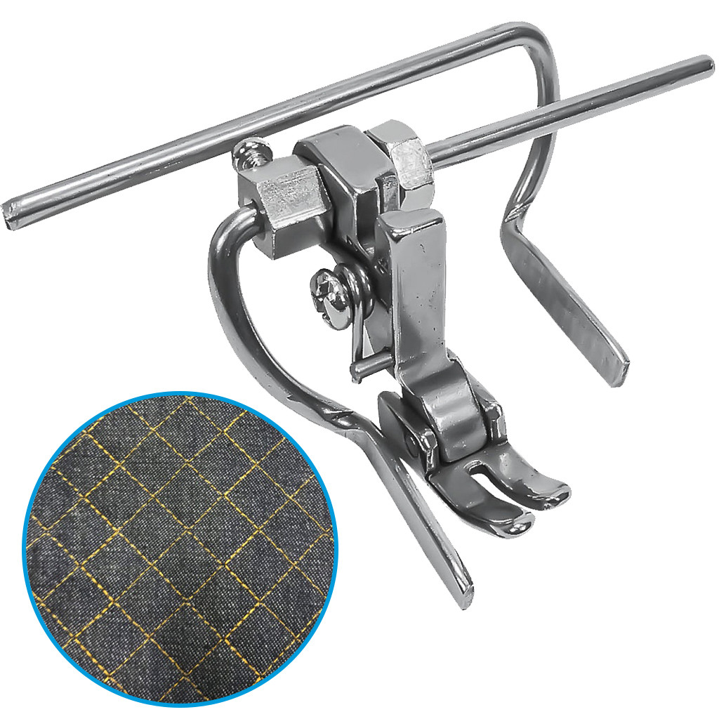 Sapata Calcador Com Guias Quilting Matelasse Reta Industrial