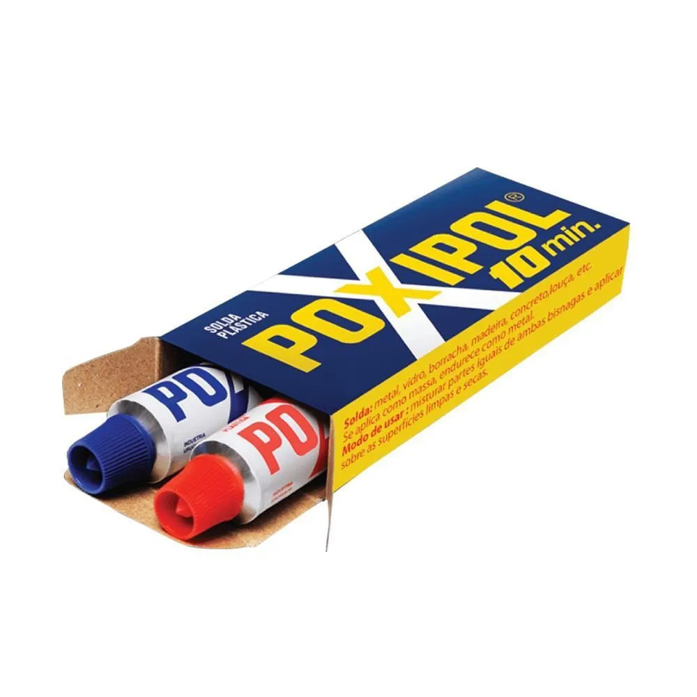 Adesivo Cola Epóxi Líquido Cinza 10min - 21G/14ml (521167) - Poxipol — imagem 2 de 2