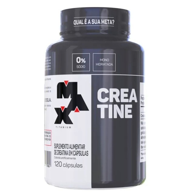 Creatina Pote Com 120 Capsulas Max Titanium