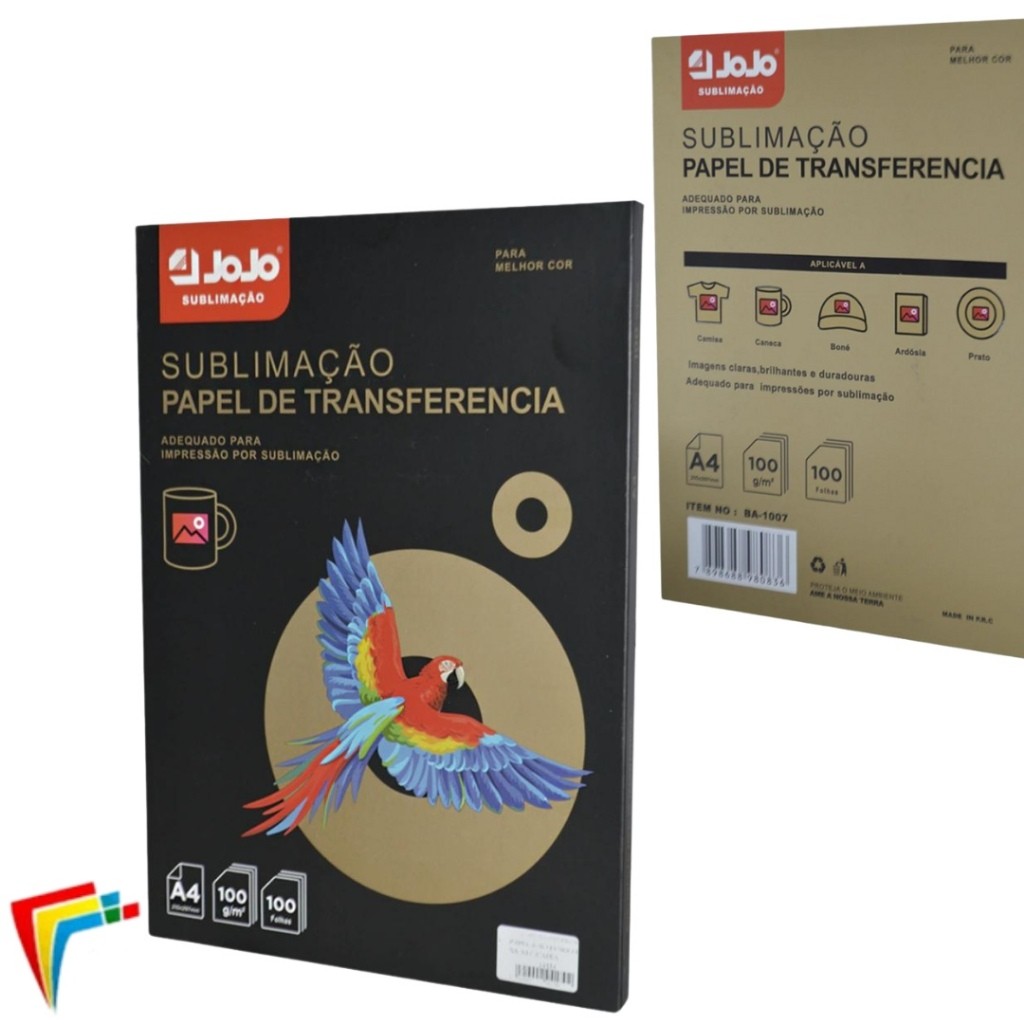 Papel Sublimático Jojo A4 + kit Tinta Sublimática Gênesis — imagem 2 de 2