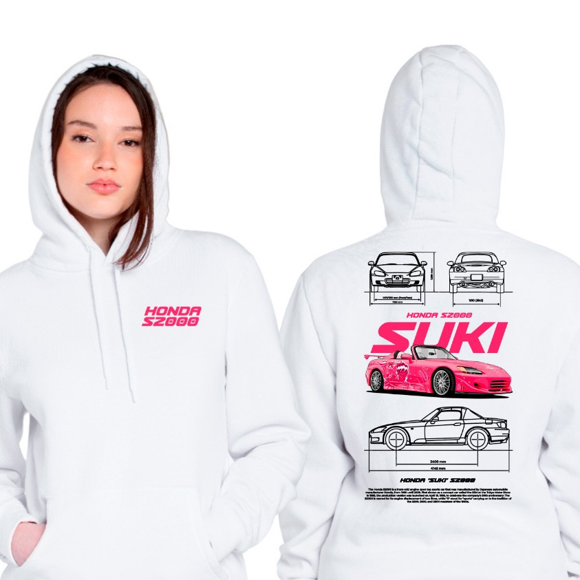 Moletom Casaco De Frio Flanelado Carro Corrida Luxo S2000 Suki Super Esportivo