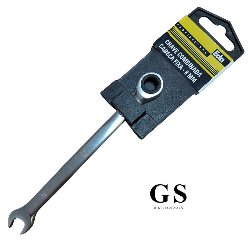 Chave Combinada Catraca Eda 08 mm Fixa EDA Ref 9VS