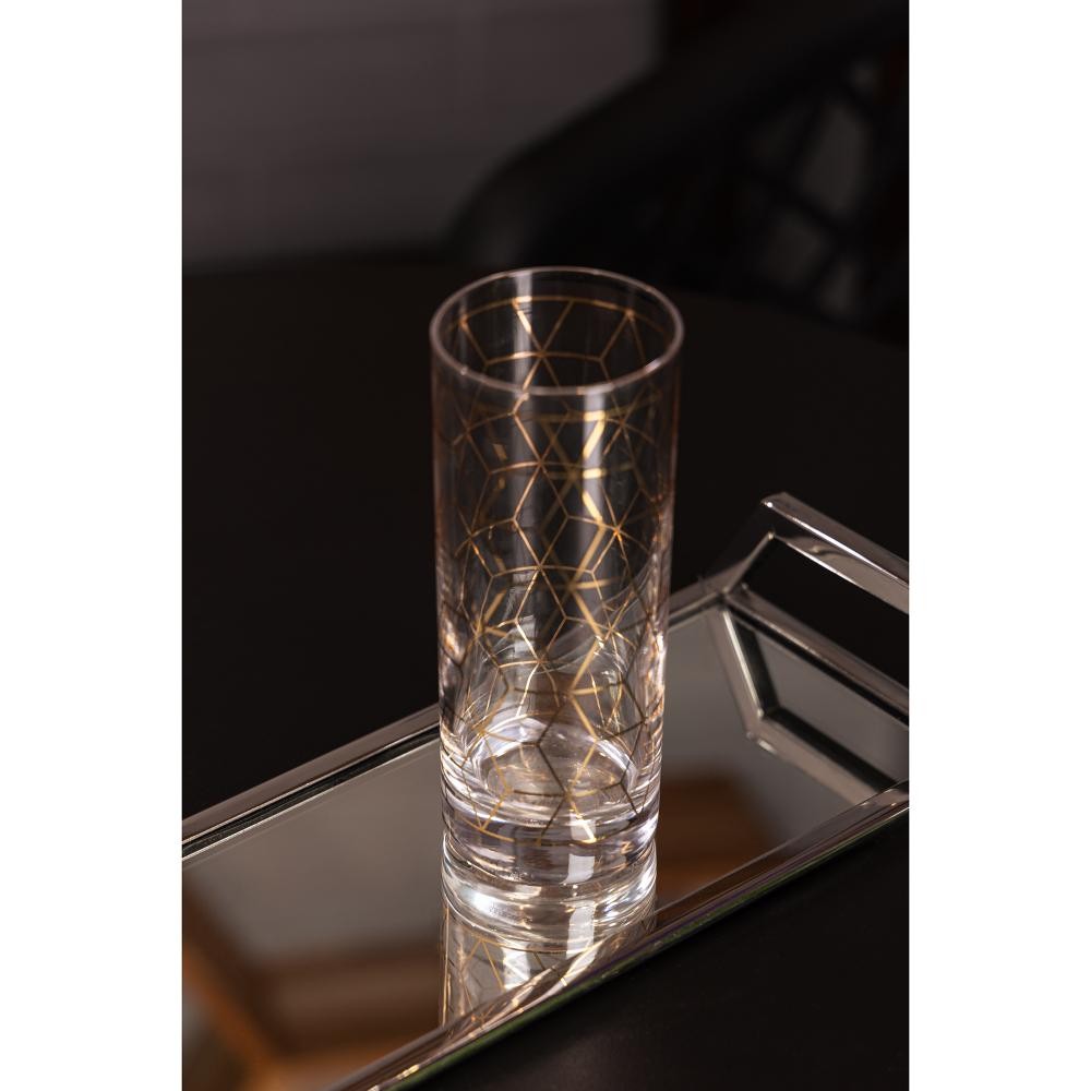 2 Copos Altos Wolff Cube de Vidro 320ml