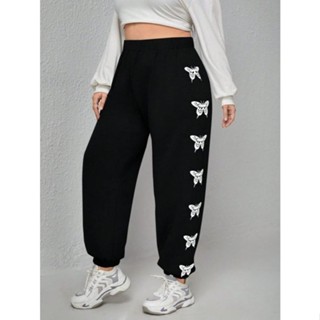 Calça Moletom Estampada Borboletas Flanelada Feminina Inverno em Oferta na Shopee