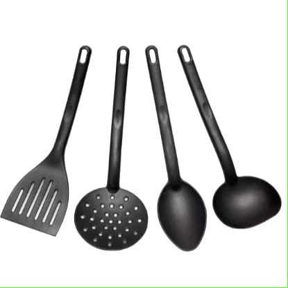 Kit Utensílios De Cozinha 4 Peças Não Risca Teflon Antiaderente