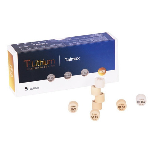 Pastilha T-lithium Press Dissilicato De Lítio caixa com 5 Unidades Talmax em Oferta na Shopee