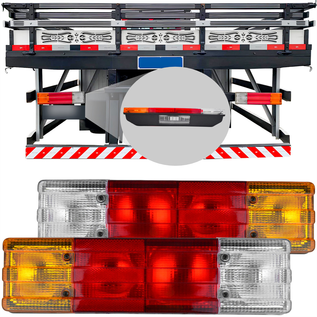 Par Lanterna Traseira TRICOLOR Caminhão MERCEDES BENZ  MB 1113 1313 1513 COM VIGIA E SEM VIGIA